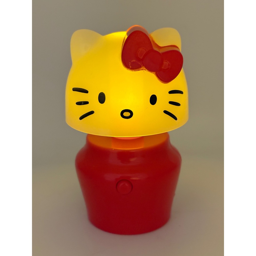 Sanrio Hello Kitty Mini Light Battery Operated Red Bow Kawaii Decor 3" Tested